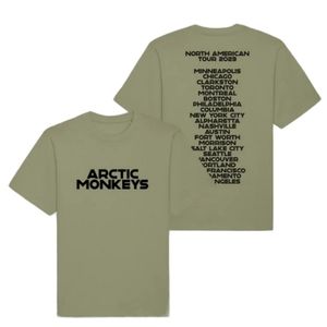 🆕️ Arctic Monkeys Logo 2023 US Tour Tee in Pistachio